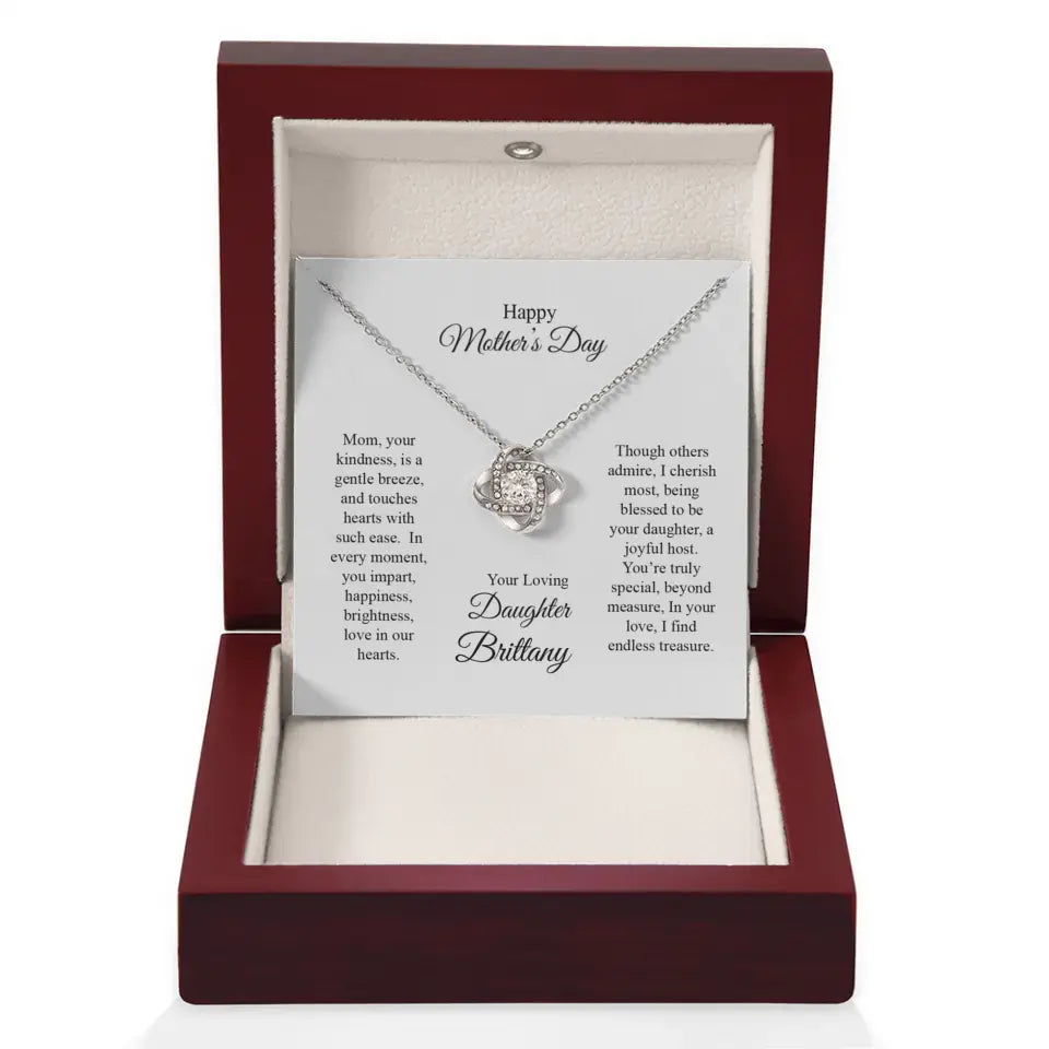 Mom Your Kindness Personalized Mothers Day Love Knot 156cp