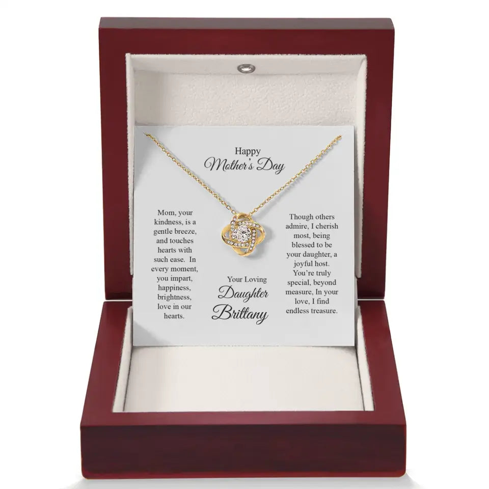 Mom Your Kindness Personalized Mothers Day Love Knot 156cp