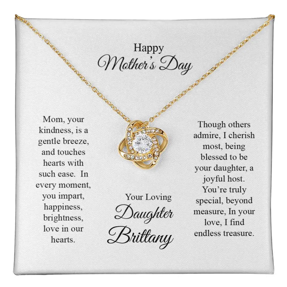 Mom Your Kindness Personalized Mothers Day Love Knot 156cp