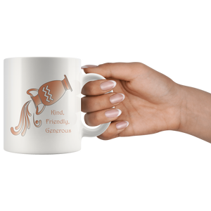 Aquarius Personalized 11oz White Coffee Mug