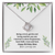 Happy Birthday Mom from Son Circle of Love Necklace 152c - white gold