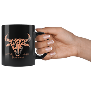 Taurus Personalized 11oz Black Coffee Mug