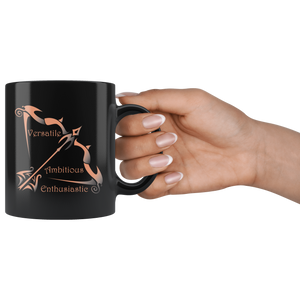 Sagittarius Personalized 11oz Black Coffee Mug