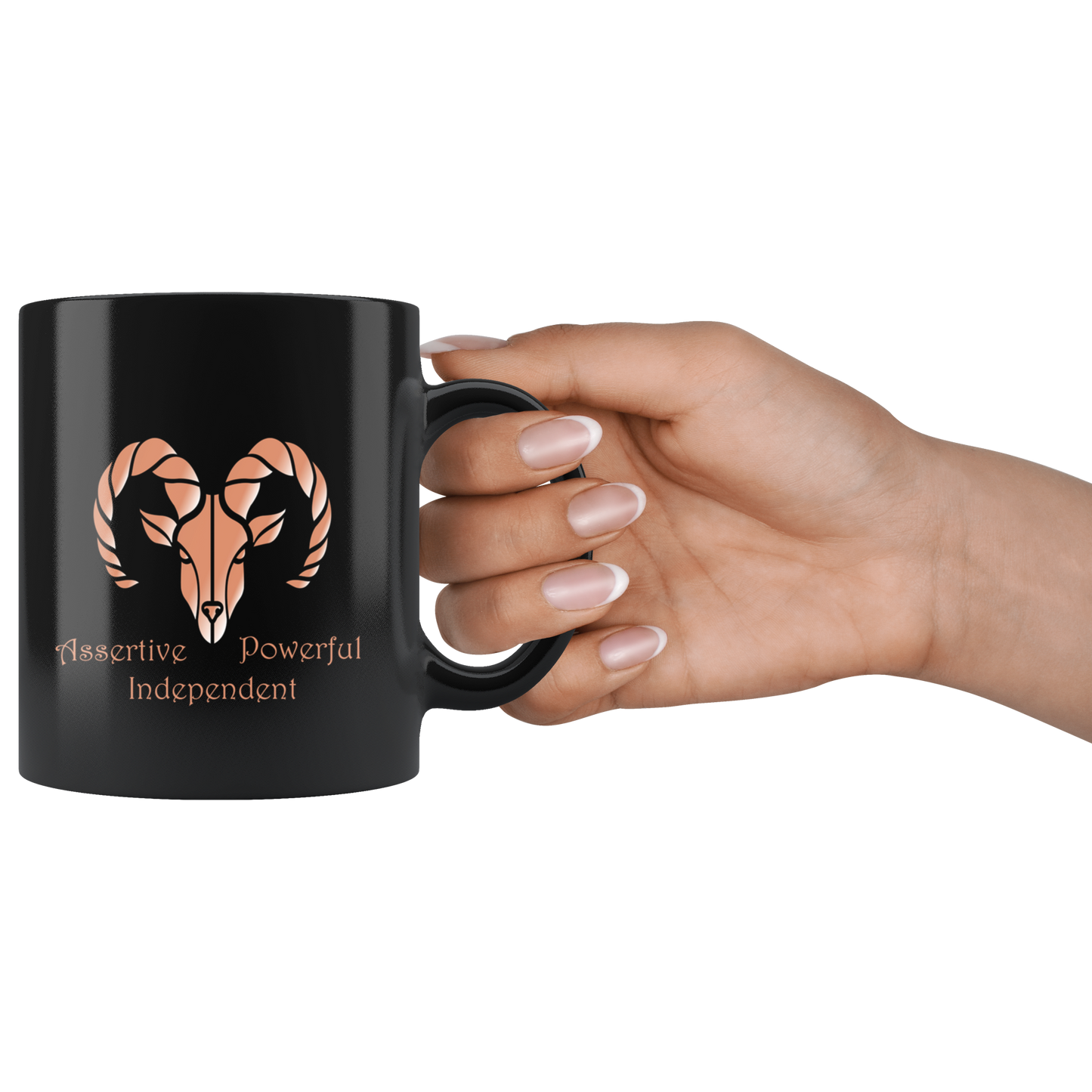 Aries Personalized 11oz Black Coffee Mug