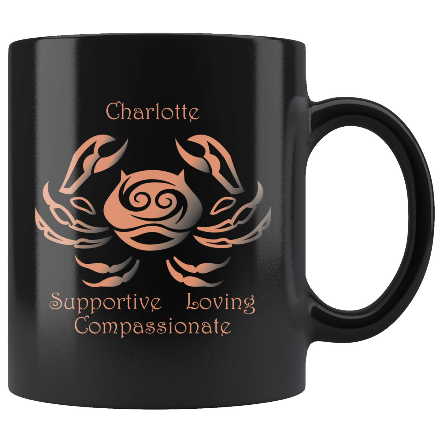 Cancer Personalized 11oz Black Coffee Mug