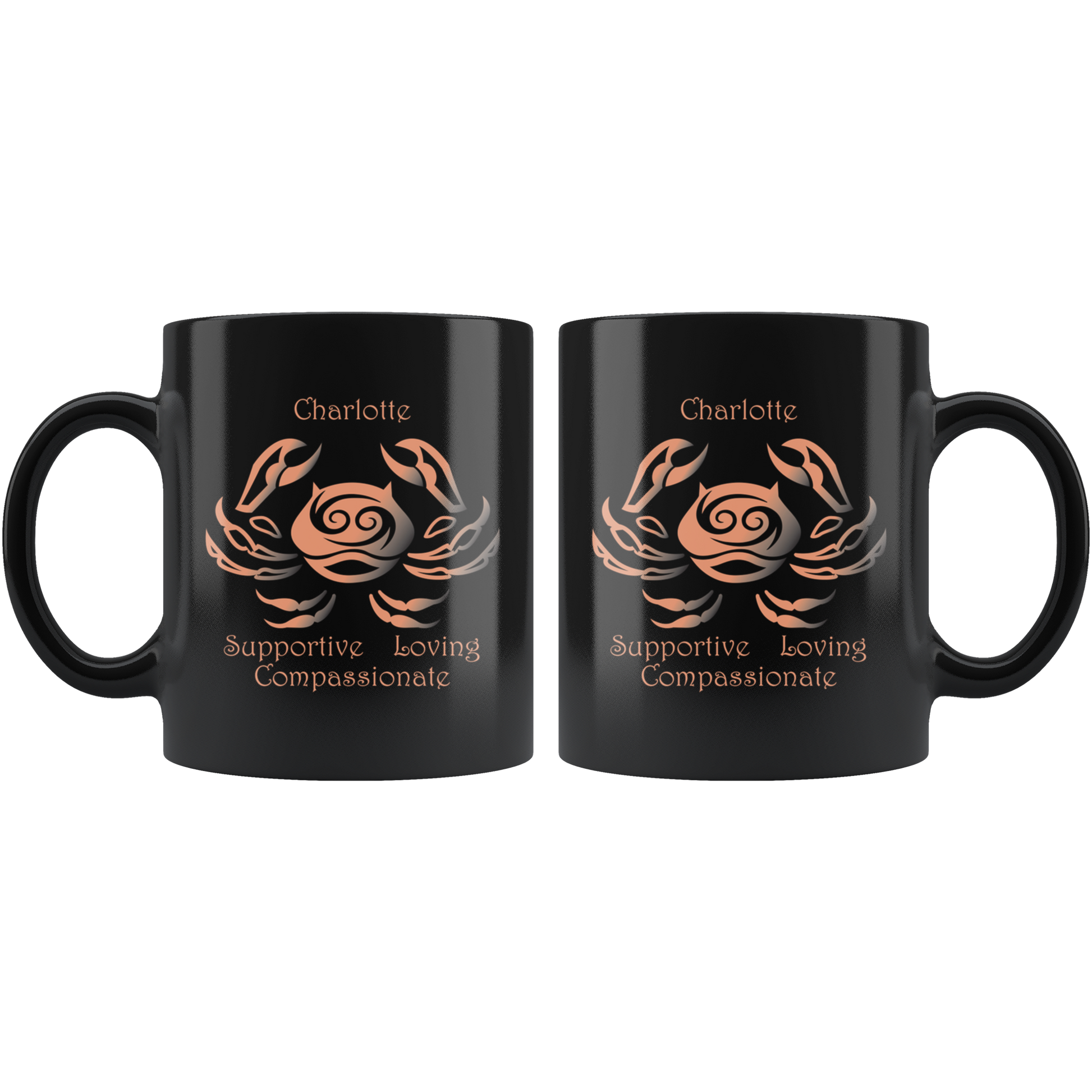Cancer Personalized 11oz Black Coffee Mug