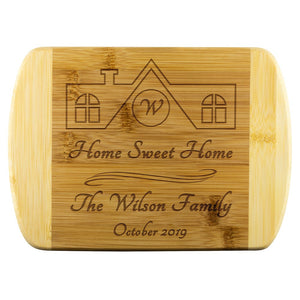 Cutting Board Home Sweet Home Bamboo Personalized