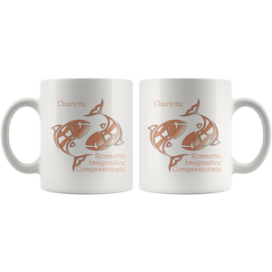 Pisces Personalized 11oz White Coffee Mug