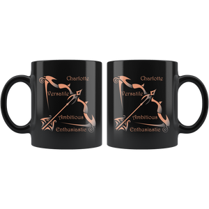 Sagittarius Personalized 11oz Black Coffee Mug