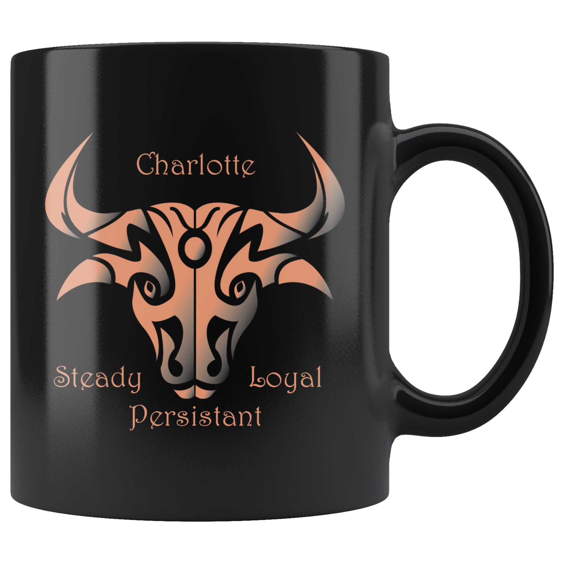 Taurus Personalized 11oz Black Coffee Mug