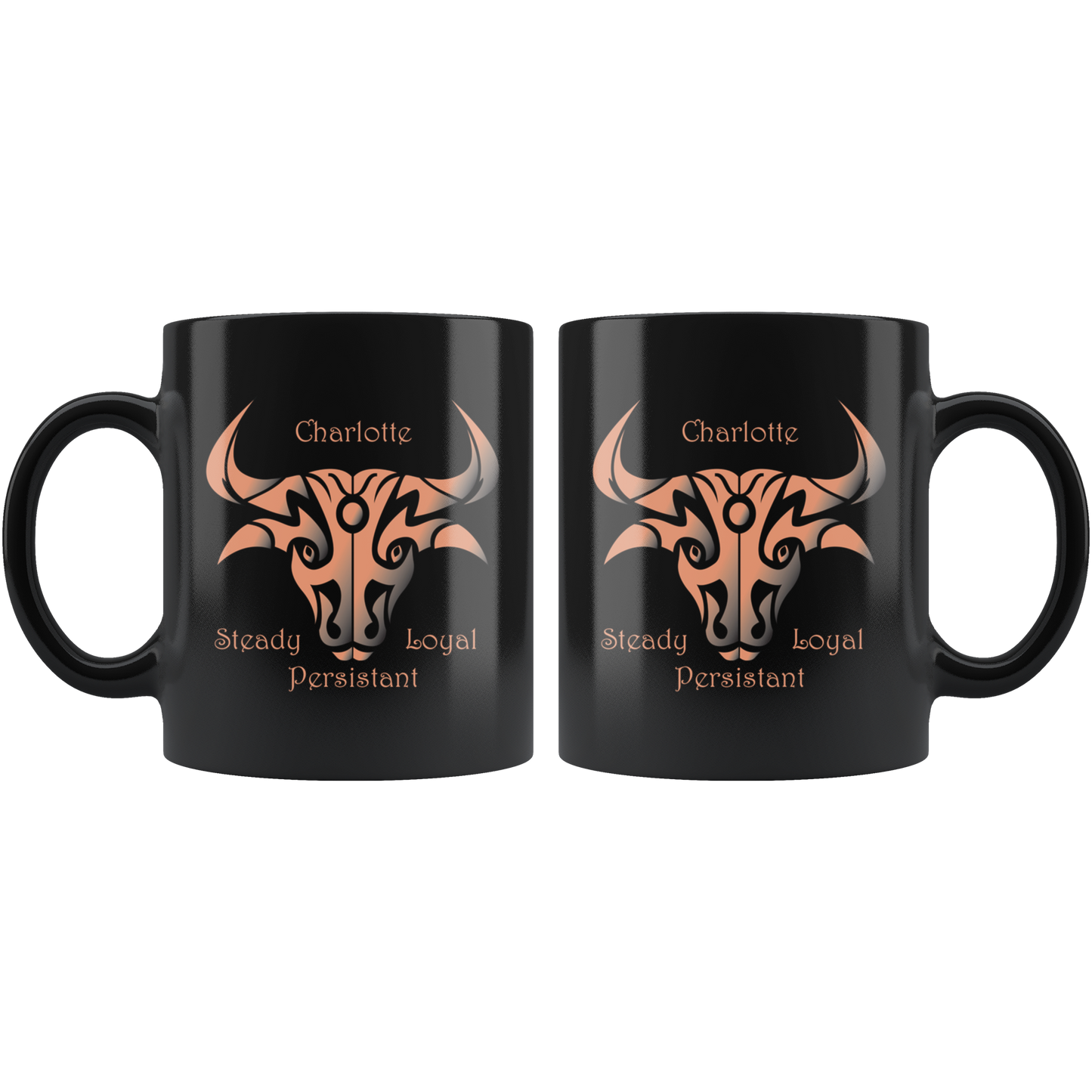 Taurus Personalized 11oz Black Coffee Mug
