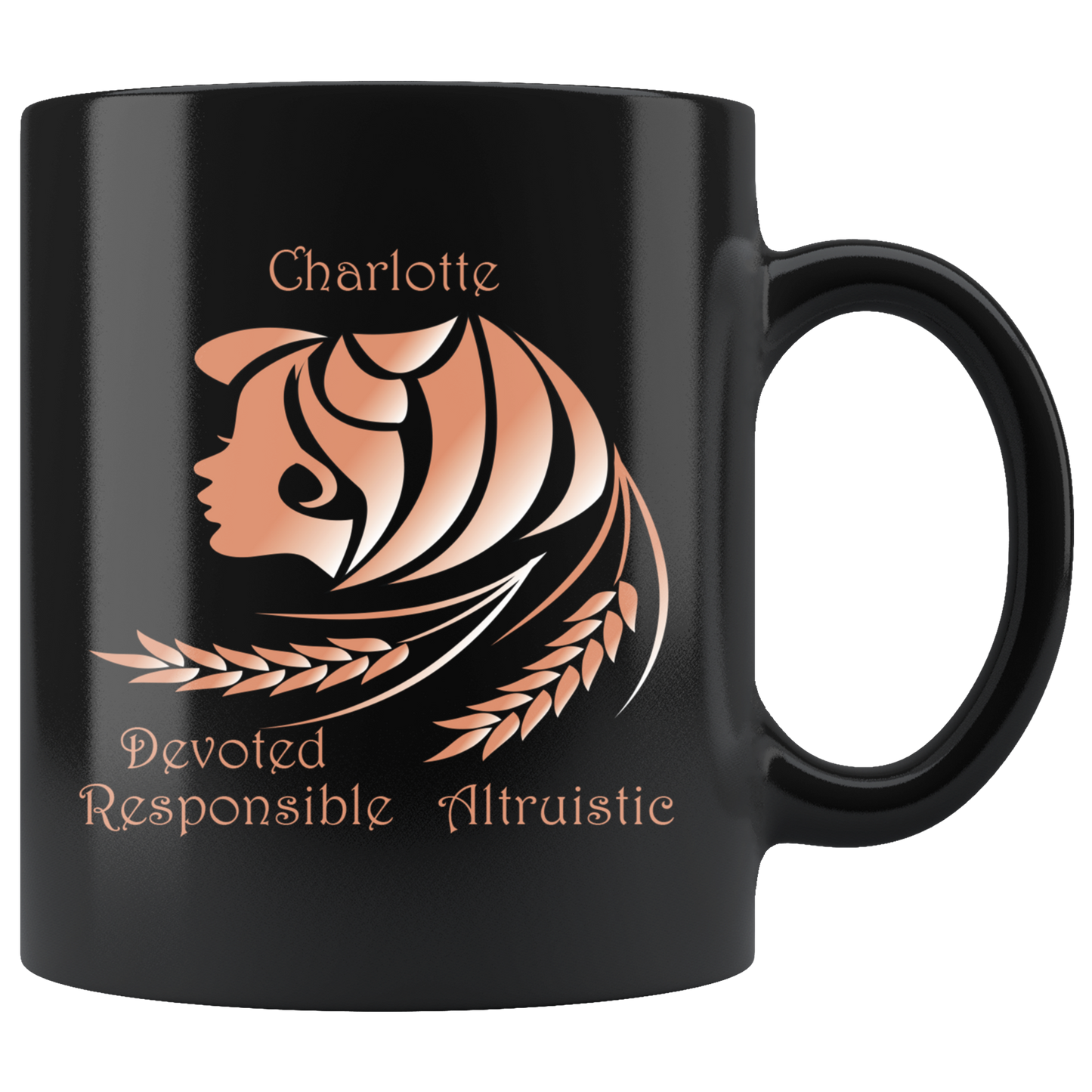 Virgo Personalized 11oz Black Coffee Mug