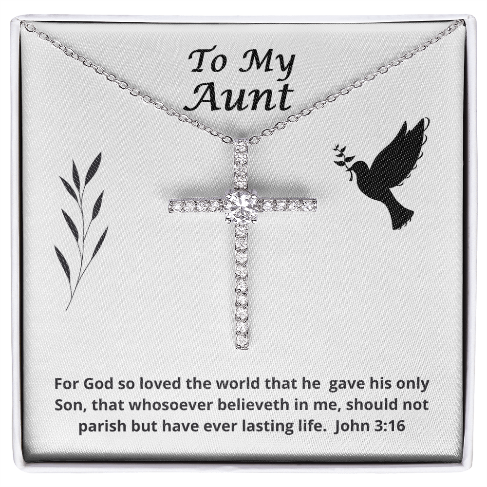 Elegant Cross Necklace for Aunt 144cc