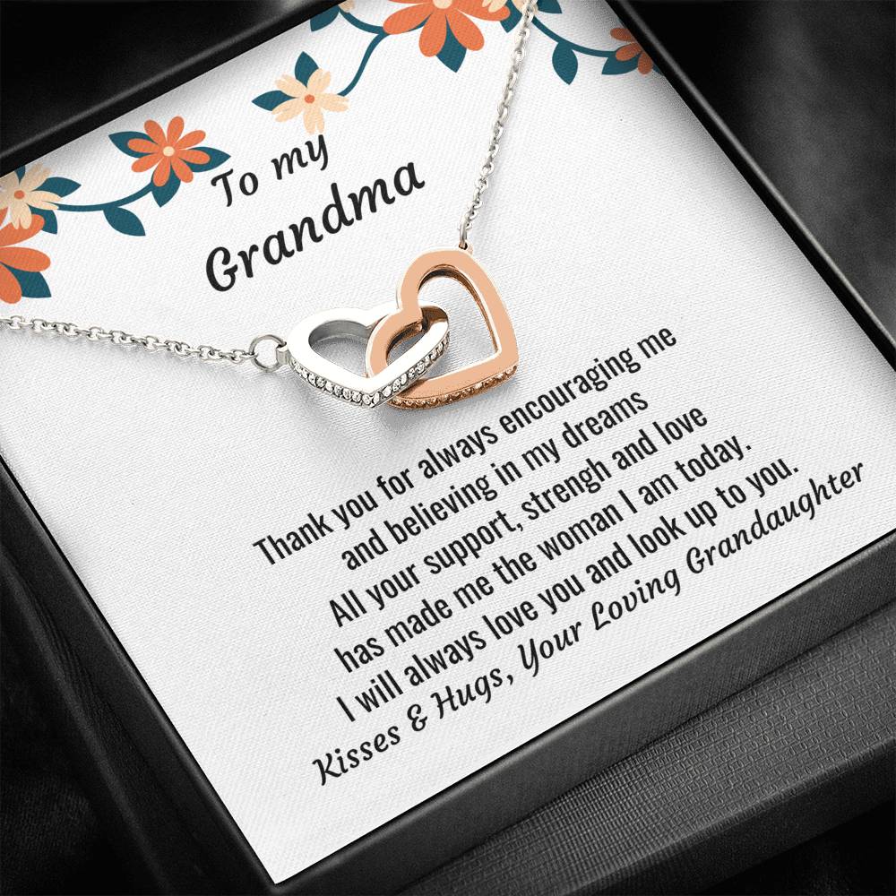 Jewelry Gift for Grandma, Granddaughter to Grandma, Grandma Jewelry, Grandma Birthday, Christmas, Mothers Day, Grandparents Day Gift 102b