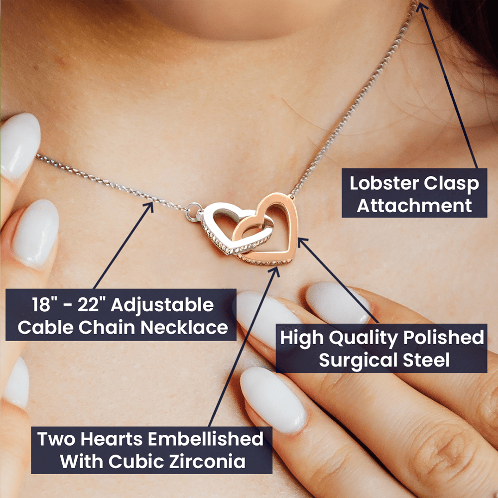 Valentine's Day Romantic Gift Necklace for Wife, I Miss You from Military Husband Gift to Wife 111b