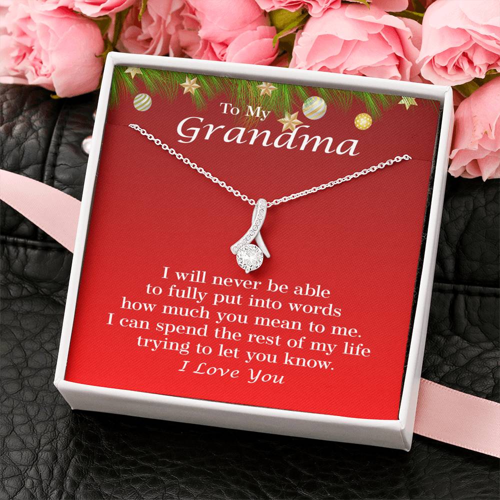 Christmas Grandma Necklace, Gift for Grandma, Grandma Jewelry, Grandma Birthday Christmas Gift, Only the Best Mom are Upgraded to Grandma 101xa