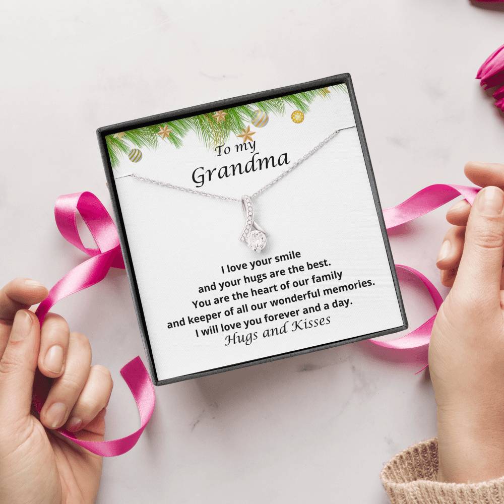Christmas Gift, Gift for Grandma, Grandmother Necklace, Granddaughter to Grandma, best moms are upgraded to Grandma, Grandma Gift 103xa