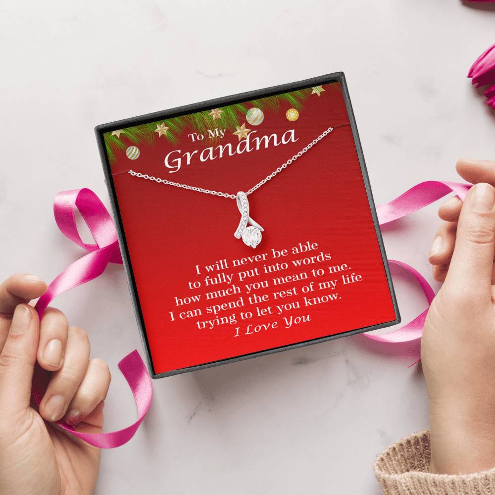 Christmas Grandma Necklace, Gift for Grandma, Grandma Jewelry, Grandma Birthday Christmas Gift, Only the Best Mom are Upgraded to Grandma 101xa