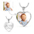 Heart Pendant Necklace Custom Engravable and  Personalized Picture  100ep Silver