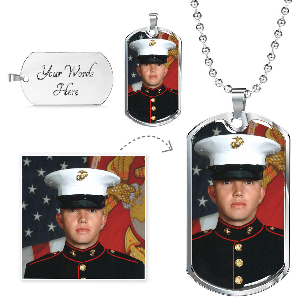 Dog Tags Customized Engravable and Personalized Picture 146dt silver
