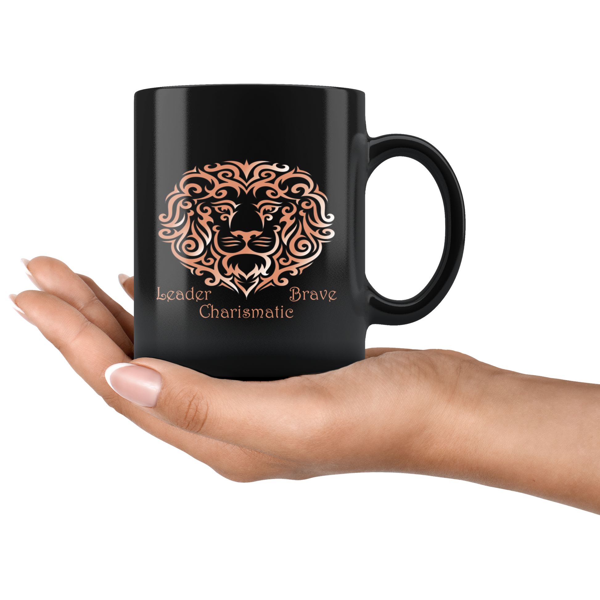 Leo Personalized 11oz Black Coffee Mug