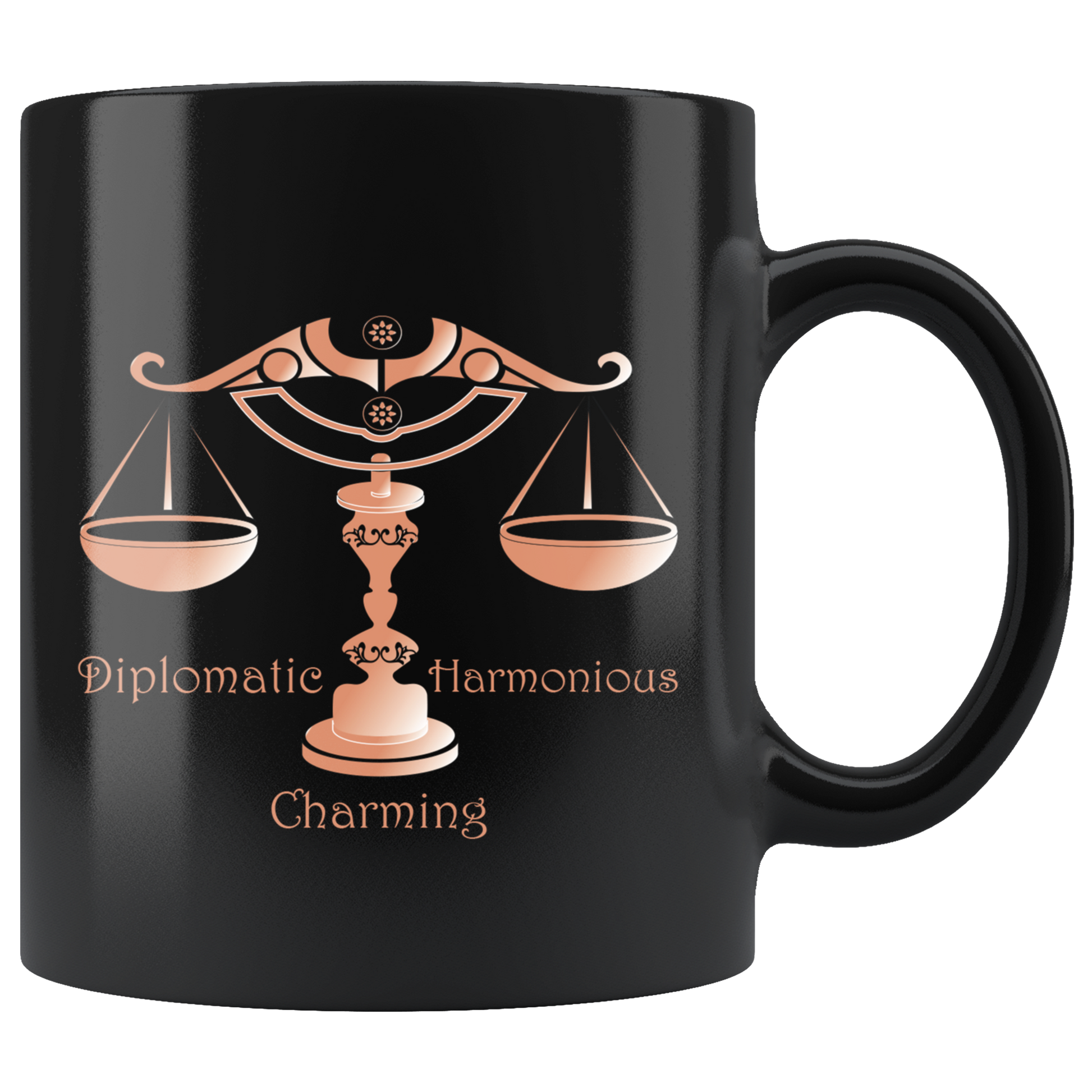 Libra Personalized 11oz Black Coffee Mug