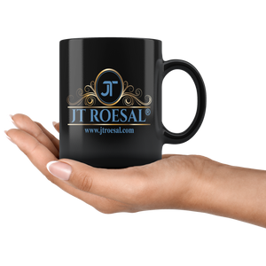 JT ROESAL 11oz Black Coffee Mug